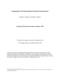 Commonality In The Determinants Of Expected Stock Returns