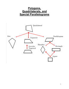Polygons, Quadrilaterals, and Special Parallelograms