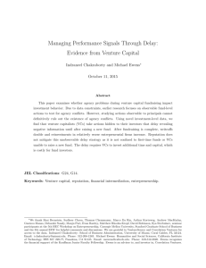 Managing Performance Signals Through Delay