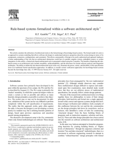 Rule-based systems formalized within a software architectural style