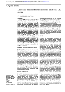Original articles Diazoxide treatment for insulinoma: a national UK