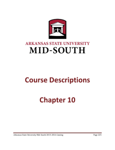 Course Descriptions Chapter 10 - ASU Mid