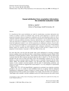 Causal attribution from covariation information