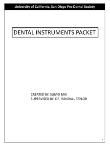 dental instruments packet - UCSD Pre