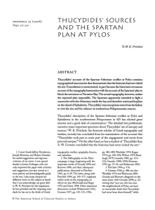Thucydides' Sources and the Spartan Plan at Pylos