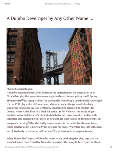 A Dumbo Developer by Any Other Name
