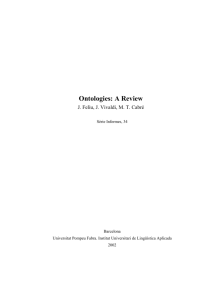 Ontologies: A Review - IULA