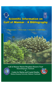 Scientific information on Gulf of Mannar