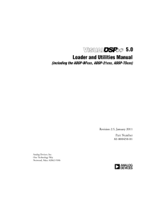 VisualDSP++ 5.0 Loader and Utilities Manual