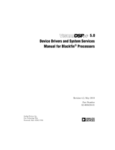 VisualDSP++ 5.0 Device Drivers and System Services Manual for
