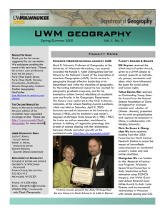 Newsletter 2005 Spring - University of Wisconsin–Milwaukee