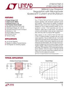 LT1521 - 300mA Low Dropout Regulators with