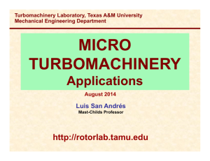 Microturbomachinery Applications