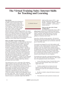 The Virtual Training Suite: Internet Skills for Teaching and