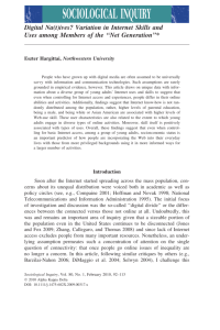 Digital Na(t)ives? Variation in Internet Skills and Uses among