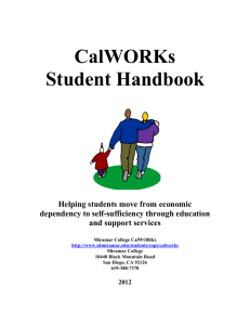 CalWORKs Student Handbook - San Diego Miramar College