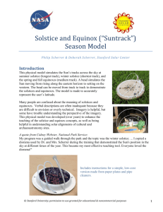 Solstice and Equinox (“Suntrack”)