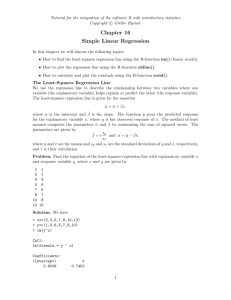 Chapter 16 Simple Linear Regression