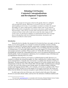 Debating Civil Society: Contested Conceptualizations and