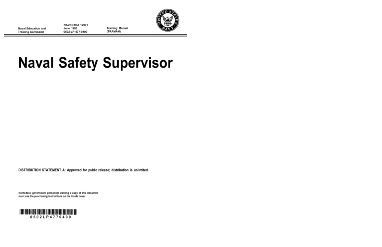 naval safety supervisor assignment 5 answers