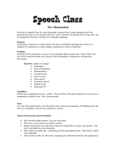 how to write a 3 5 minute speech