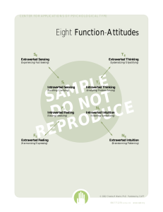 Eight Function Attitude - Center for Applications of Psychological Type
