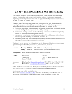 ce 507: building science and technology