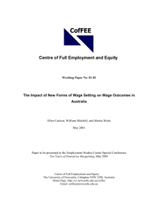 The Impact of New Forms of Wage Setting on Wage Outcomes in