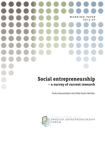 Social entrepreneurship