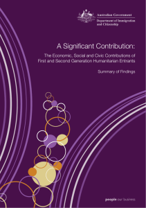 A Significant Contribution: the Economic, Social and Civic