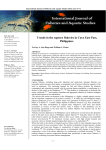 Trends in the capture fisheries in Cuyo East Pass, Philippines