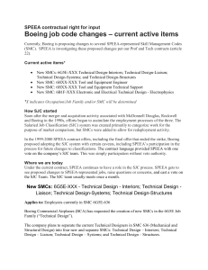 Boeing job code changes – current active items