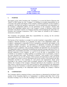 CHARTER OF THE AUDIT COMMITTEE OF PBF ENERGY INC. I