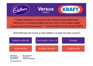 M&A Presentation - Cadbury vs Kraft v005.pptx