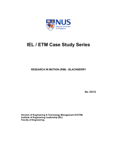 IEL / ETM Case Study Series