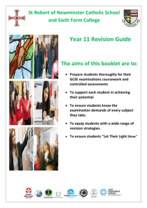 Year 11 Revision Guide - St Robert of Newminster