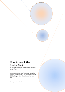 How to crack the Junior Cert