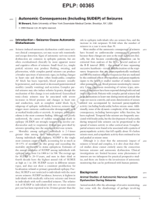 Autonomic Consequences (Including SUDEP) of Seizures