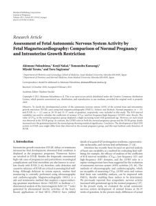 Assessment of Fetal Autonomic Nervous System Activity by Fetal