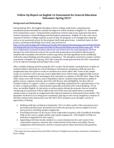 Assessment Report, English 1A