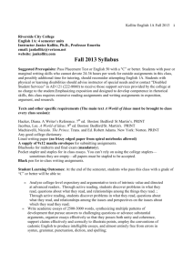 Fall2013 syllabus English 1A - English Composition | jankollitz.com