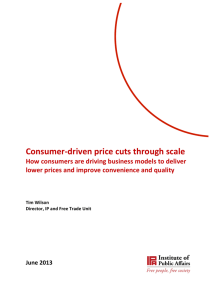 Consumer*driven!price!cuts!through!scale!!