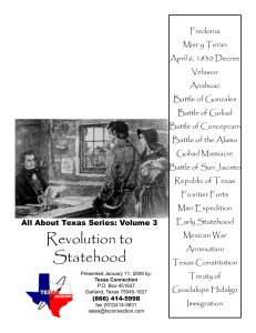 Texas Revolution Catalog of books