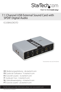 7.1 Channel USB External Sound Card with SPDIF Digital Audio