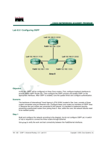 Lab 6.9.1 Configuring OSPF