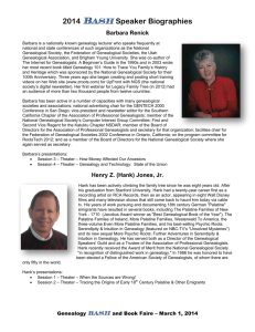 Speaker Biographies - Orange County California Genealogical Society