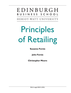 Principles of Retailing - Edinburgh Business School