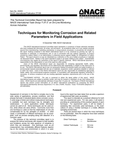 NACE Technical Committee Report 3T199