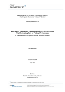 Mass Media's Impact on Confidence in Political Institutions