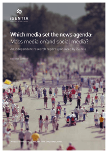 Which media set the news agenda: Mass media or/and social media?